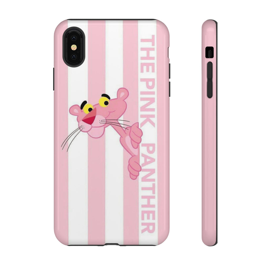 Pink Panther Tough Case Retro Striped Phone Case with "The Pink Panther" Design