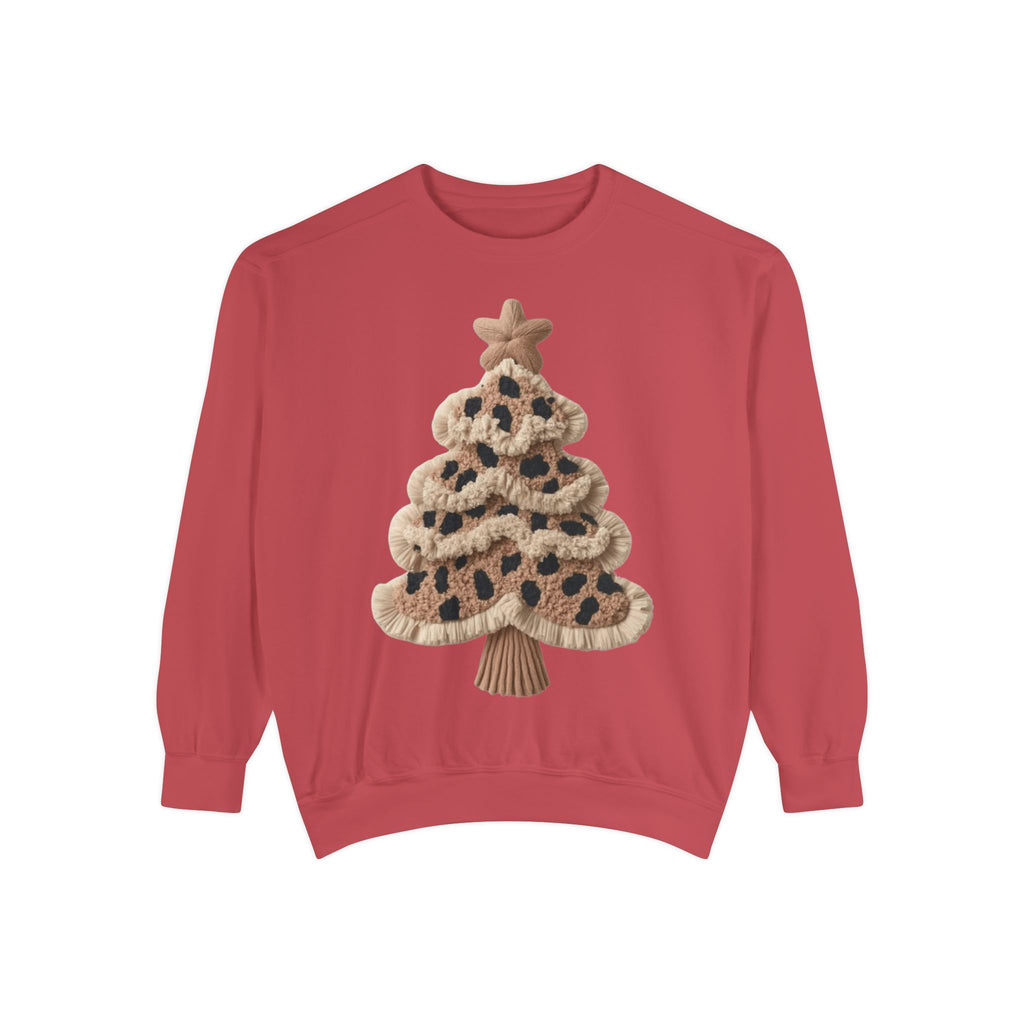 Leopard Knit Christmas Tree Sweatshirt unique festive designs and joyful