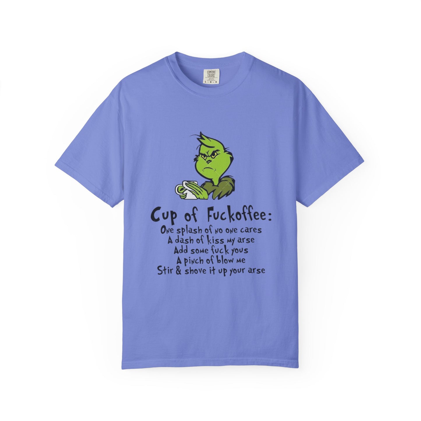 Holiday Graphic Tees  Cozy Festive Wear Funny Grinch-Inspired Unisex T-Shirt Cup of Fuckoffee
