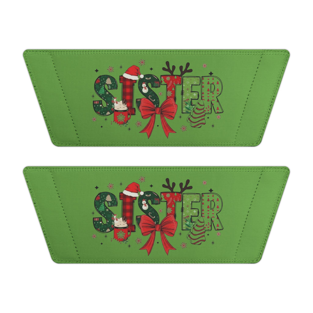 Sister Women's Holiday Slide Sandals — Green 'Joy' Gift Bow Design