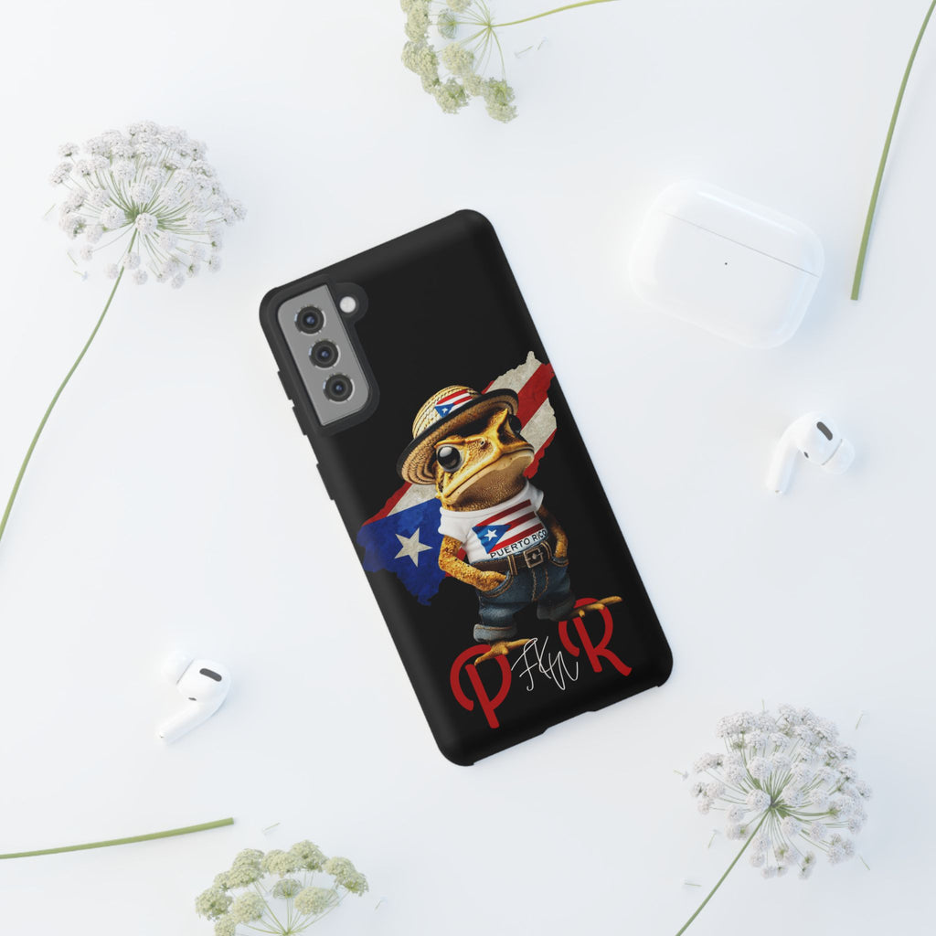 Puerto Rican Frog Tough Phone Case  Puerto Rico Flag Patriotic Protective Case