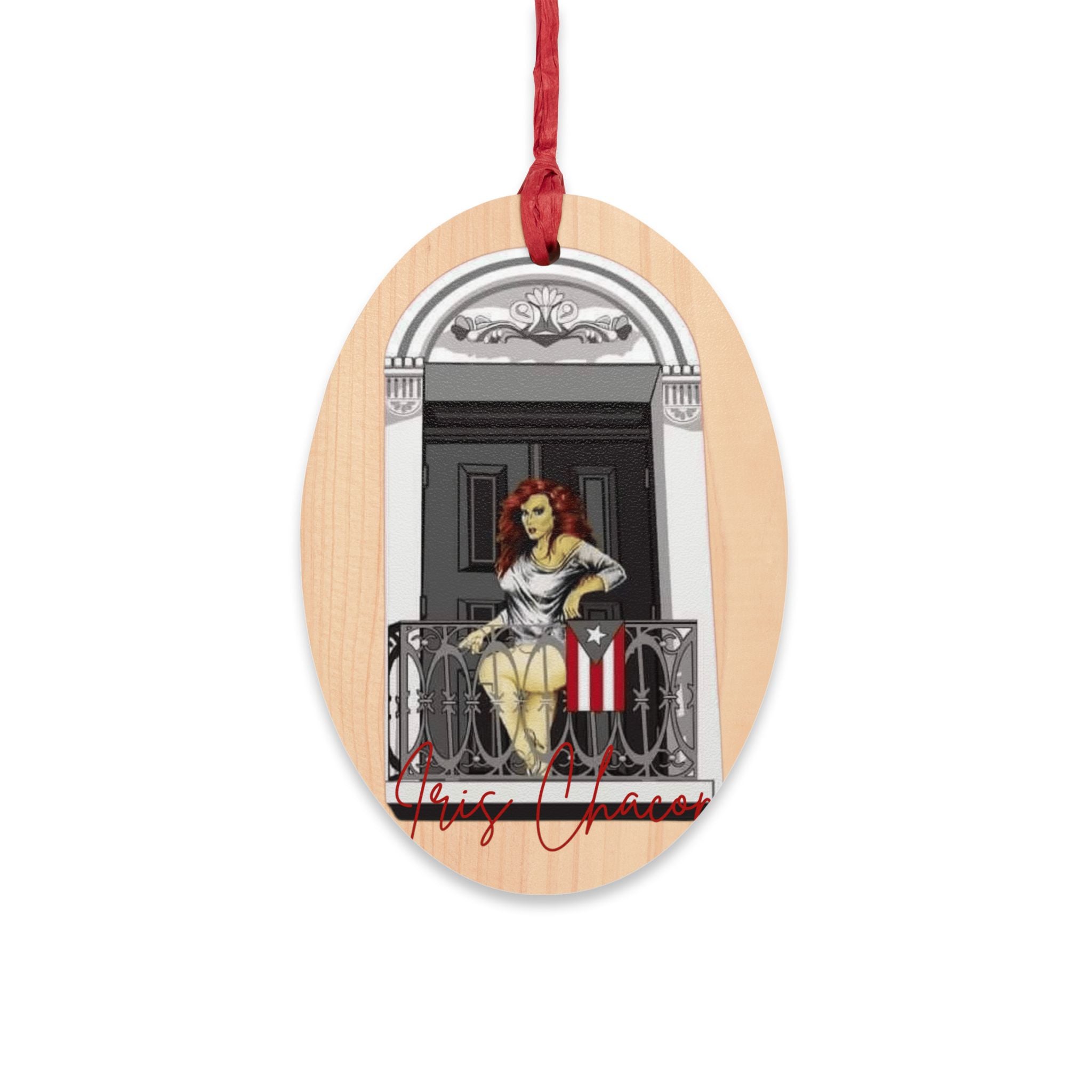 Iris Chacon Boricua Power Glass Ornament – Puerto Rico Sports, Music & Culture Pride