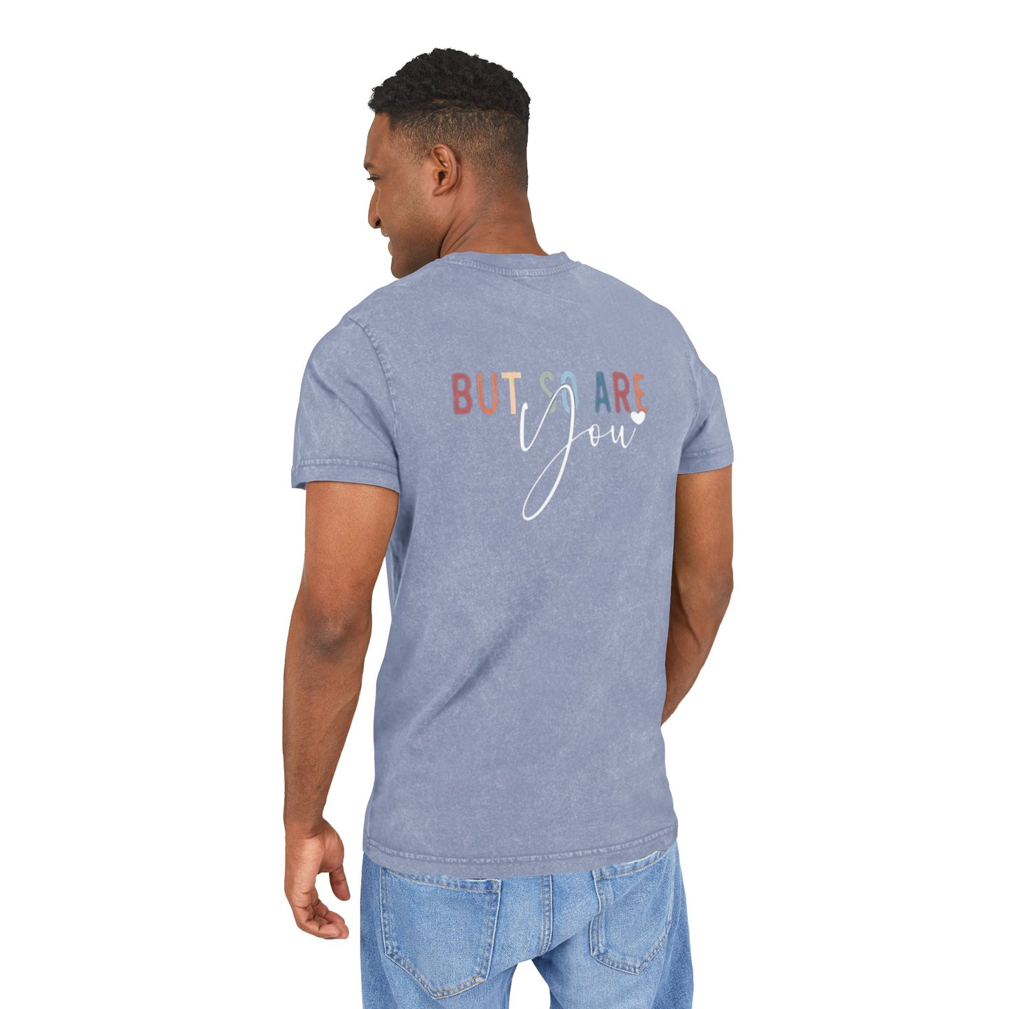 Acid Wash Tee  "Life Is Tough" Inspirational Retro Graphic T-Shirt