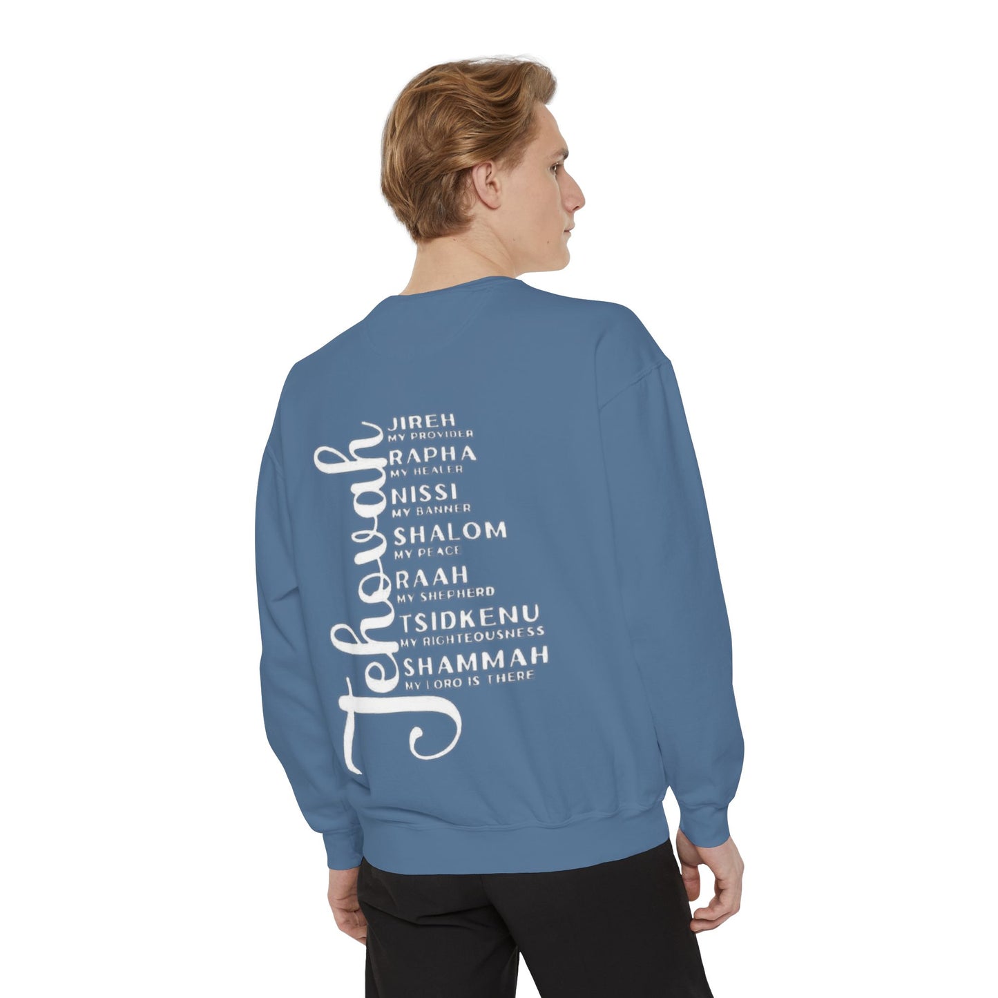 Jehovah Names Sweatshirt  Christian Faith Scriptural Names Pullover