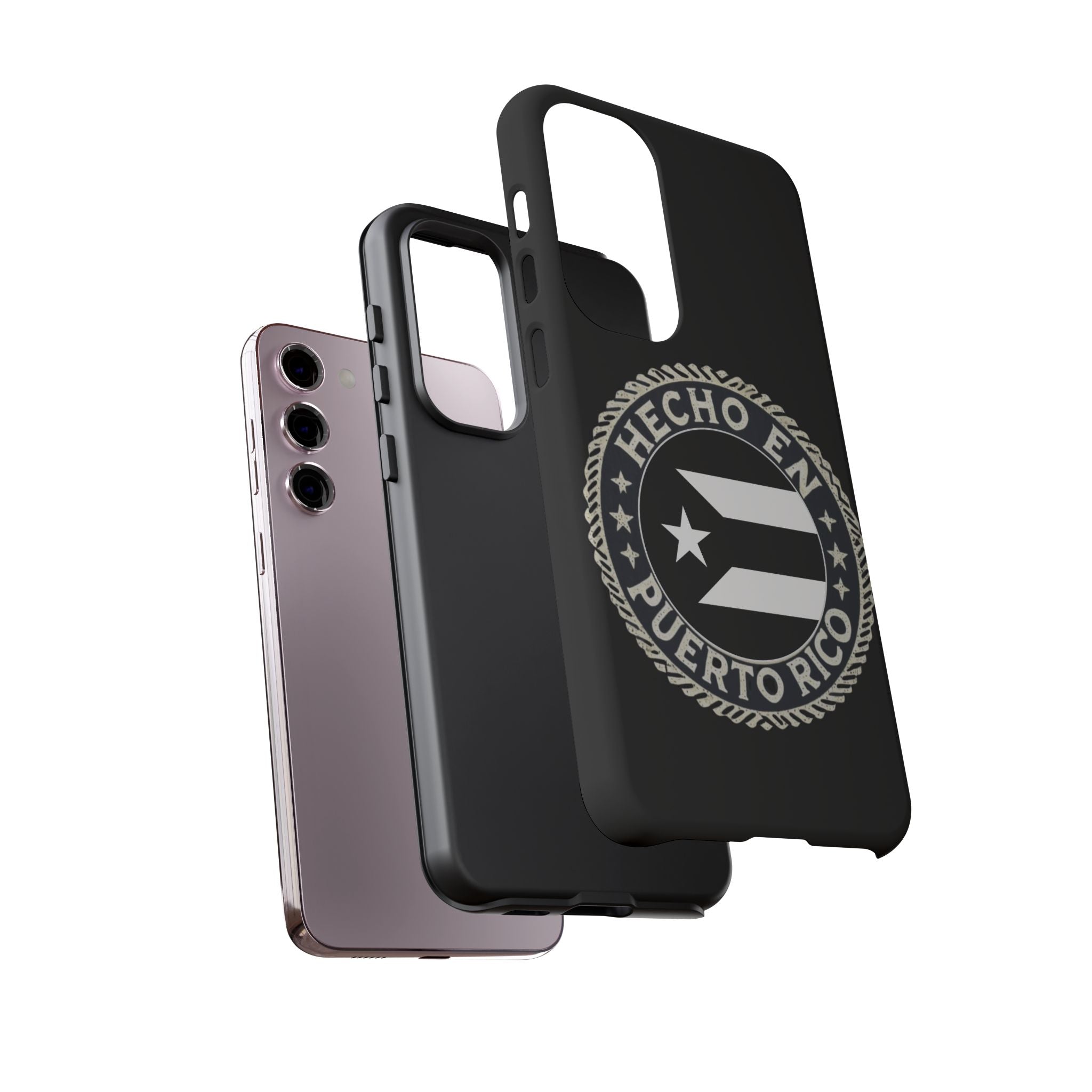 Hecho en Puerto Rico Phone Case  Puerto Rican Flag Emblem Tough Protective Cover