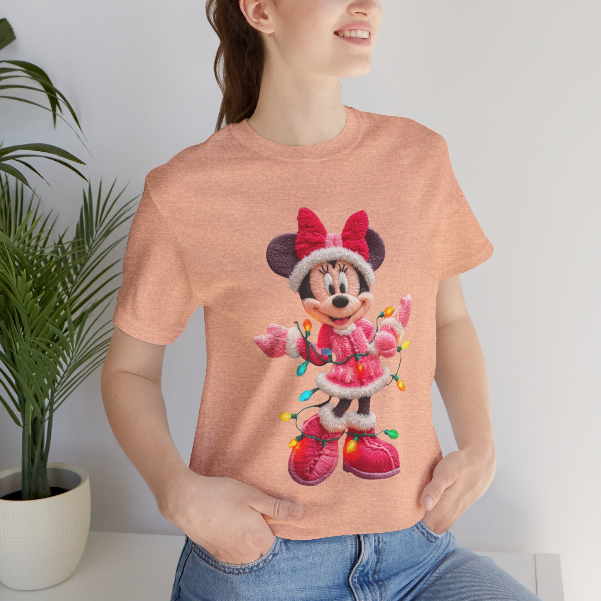 Minnie Mouse Holiday Lights T-Shirt Festive Holiday Designs