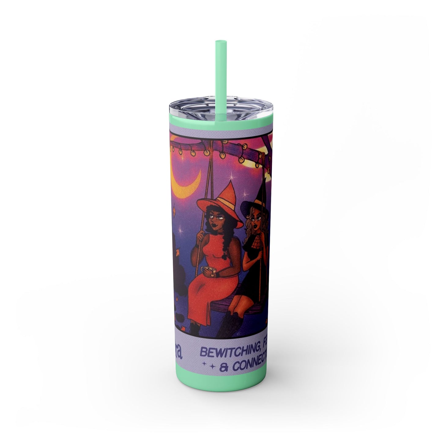 🎁 Spooky season gifts Enchanting Libra Skinny Tumbler with Straw | 20oz | Perfect for Halloween, Witchy Vibes, Astrology Lovers, Gift Idea, Custom Beverage Holder