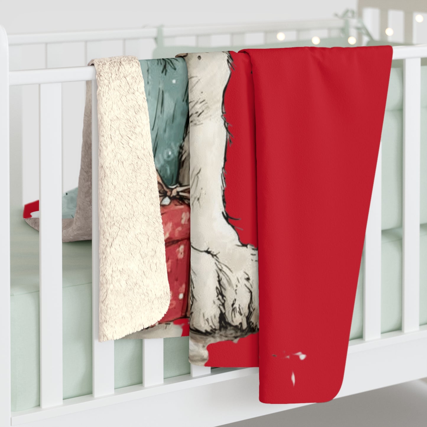 Christmas Puppy Sherpa Blanket — Cute Jack Russell Holiday Throw