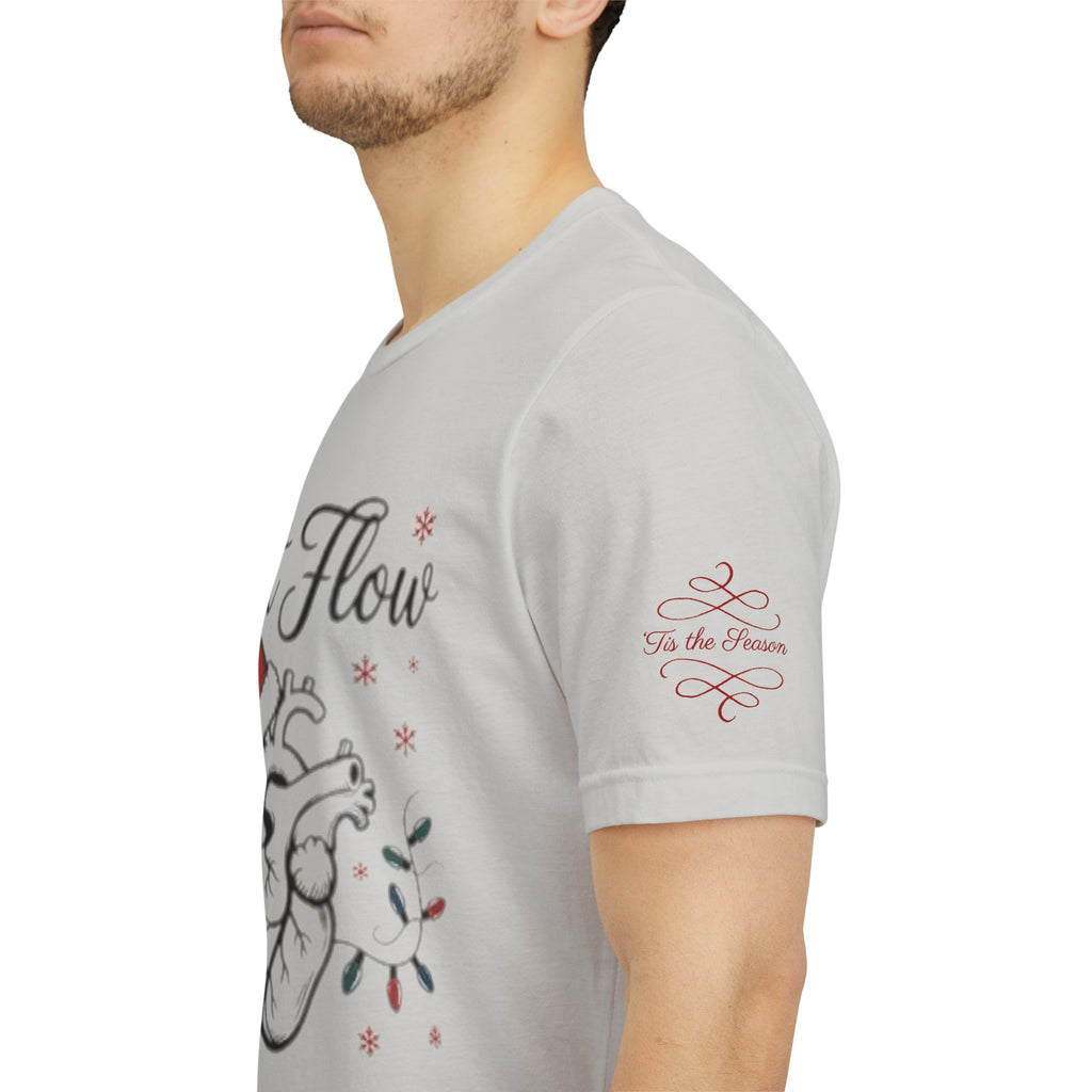 Let It Flow Heart Tee  Christmas Anatomical Heart Shirt