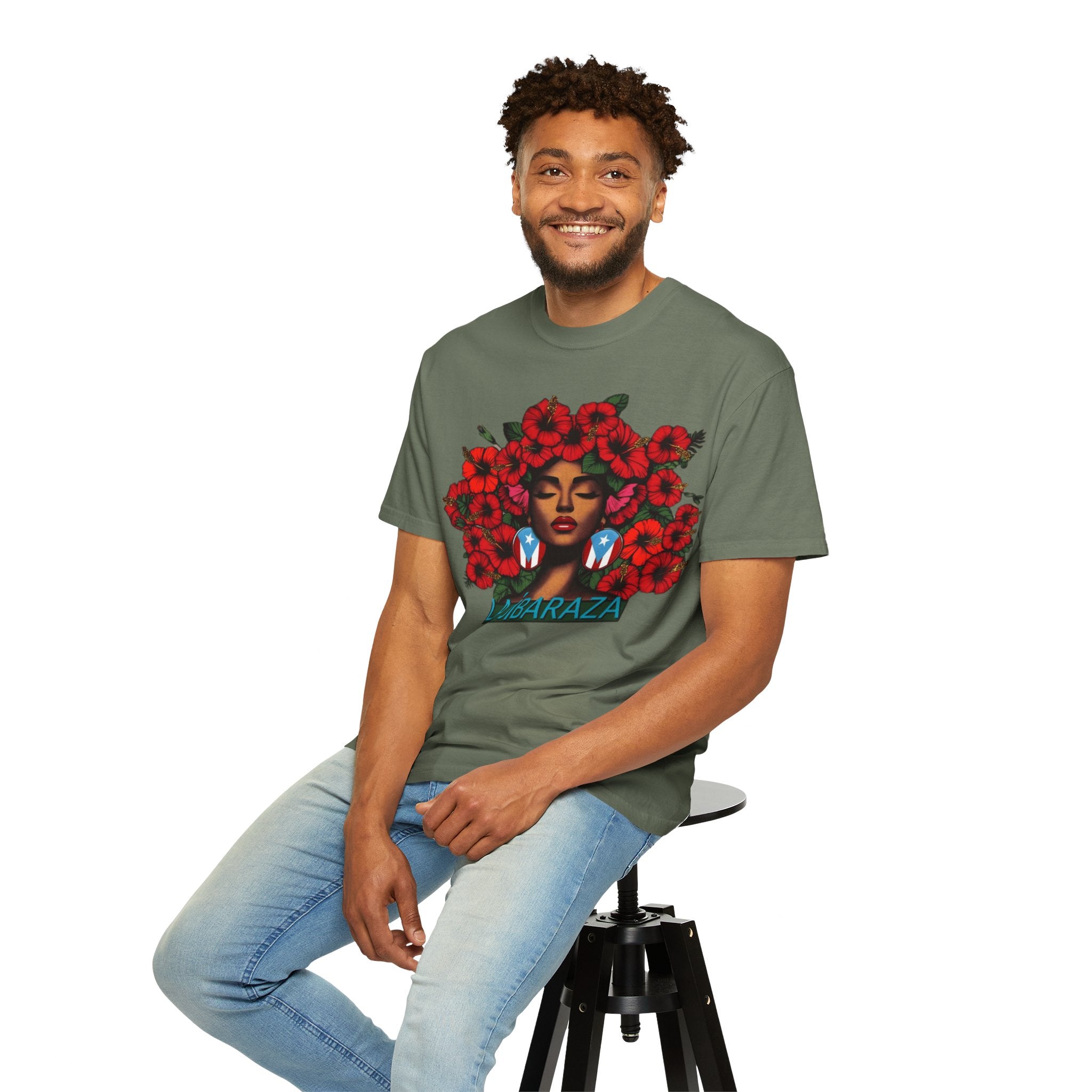 Puerto Rico Navidades T-Shirt — "La Jíbaraza" Floral Puerto Rican Pride Tee