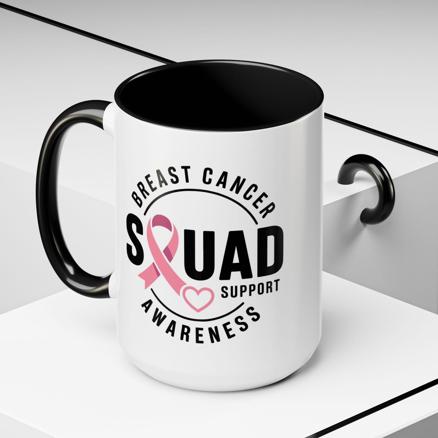 Breast Cancer Awareness Coffee Mug - Support Your Squad