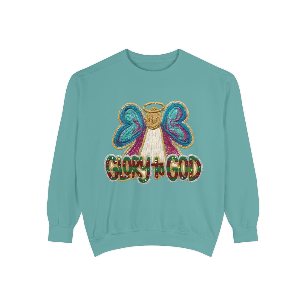 Glory to God Angel Sweatshirt Christmas Holiday Collection  Festive T-Shirt & Sweater