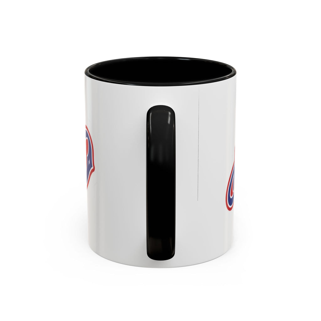 Puerto Rico Script Accent Coffee Mug — Retro Red & Blue 'Boricua' Design (11/15oz)