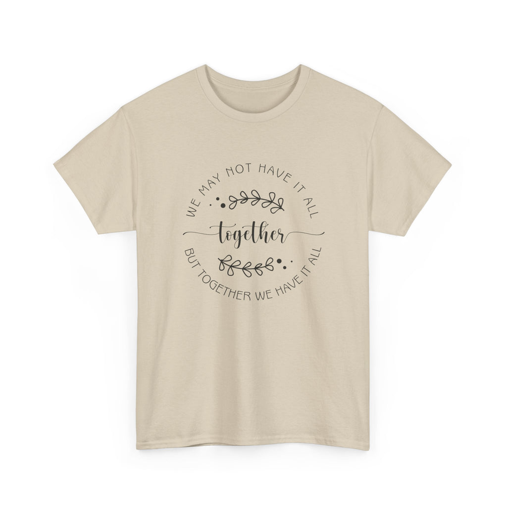 Together Floral Circle Tee  "Together" Inspirational Family Unity Shirt
