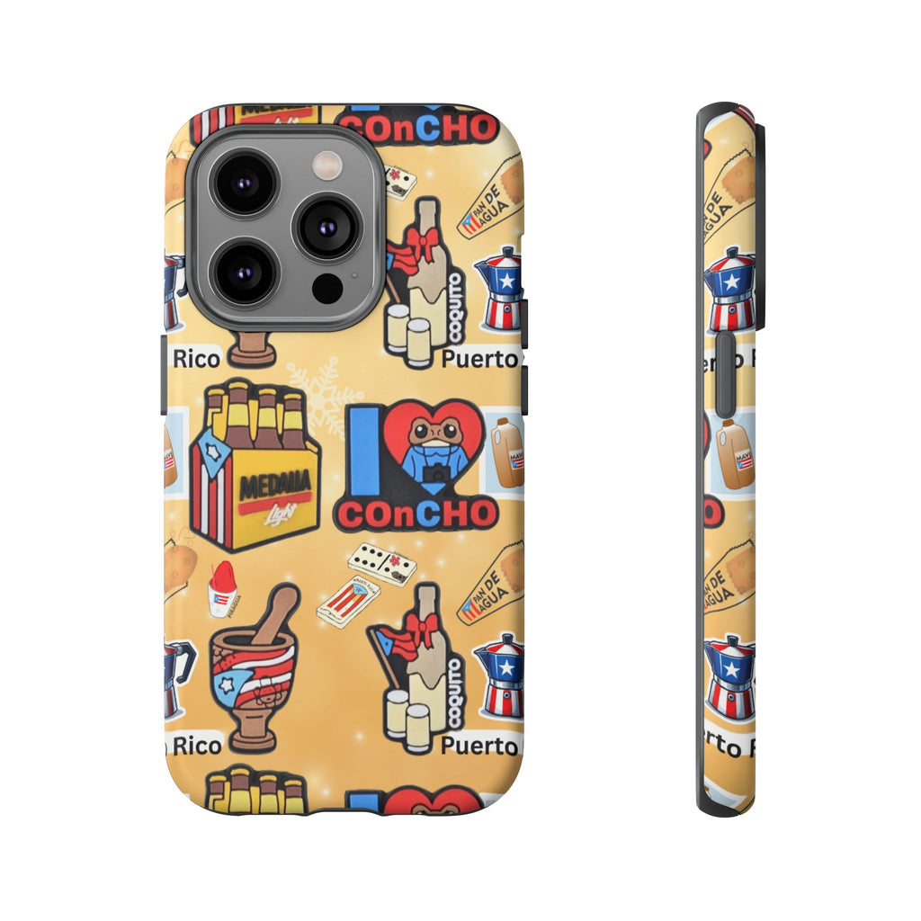 Puerto Rico Sticker Collage Tough Case  ‘I  Concho’ Pattern Phone Case
