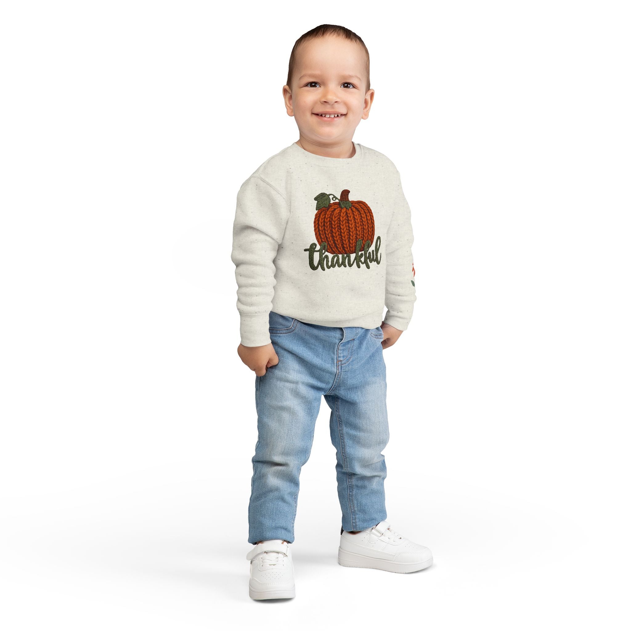 Toddler Sweatshirt  "Thankful" Pumpkin Fall Pullover