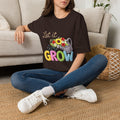 Let It Grow T-Shirt — Floral Watering Can Garden Tee