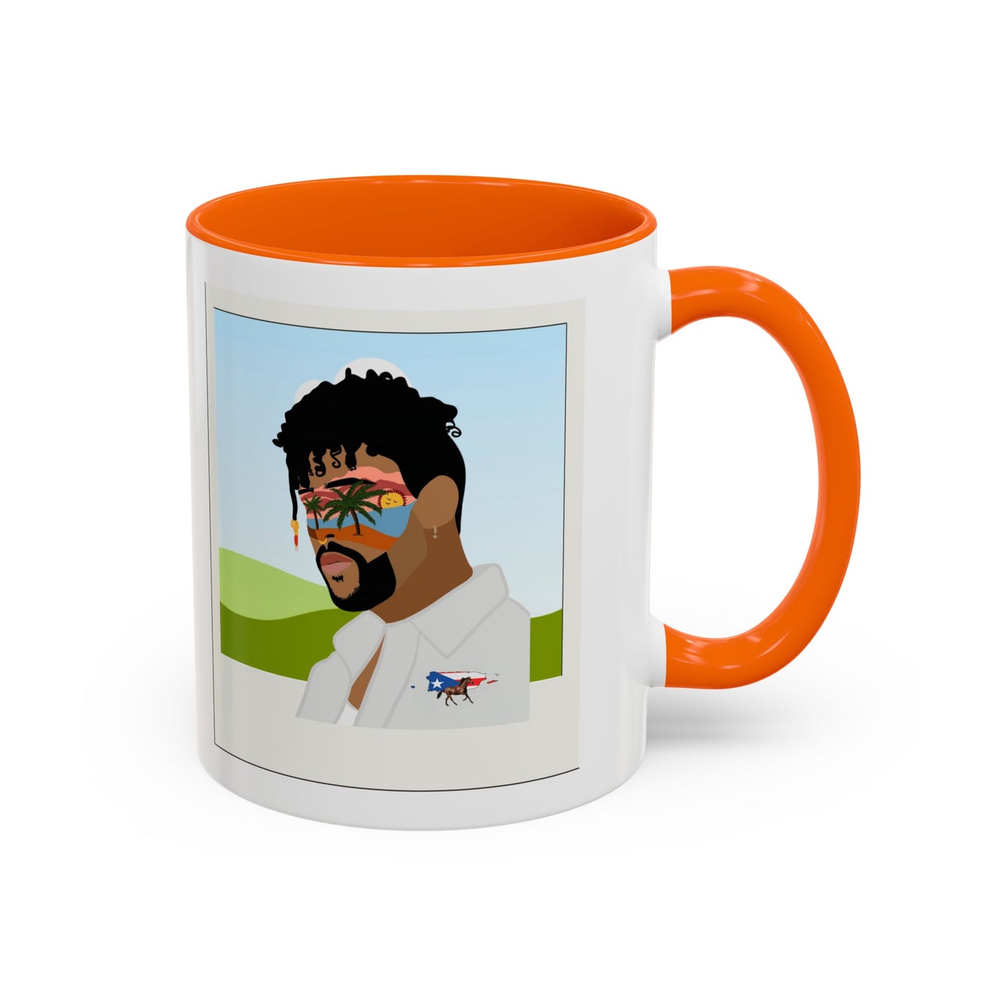 Por la manana Cafe Puerto Rican Mug Boricua Pride Mug Coffee Lover’s Essential, Stylish Mug with Portrait Design