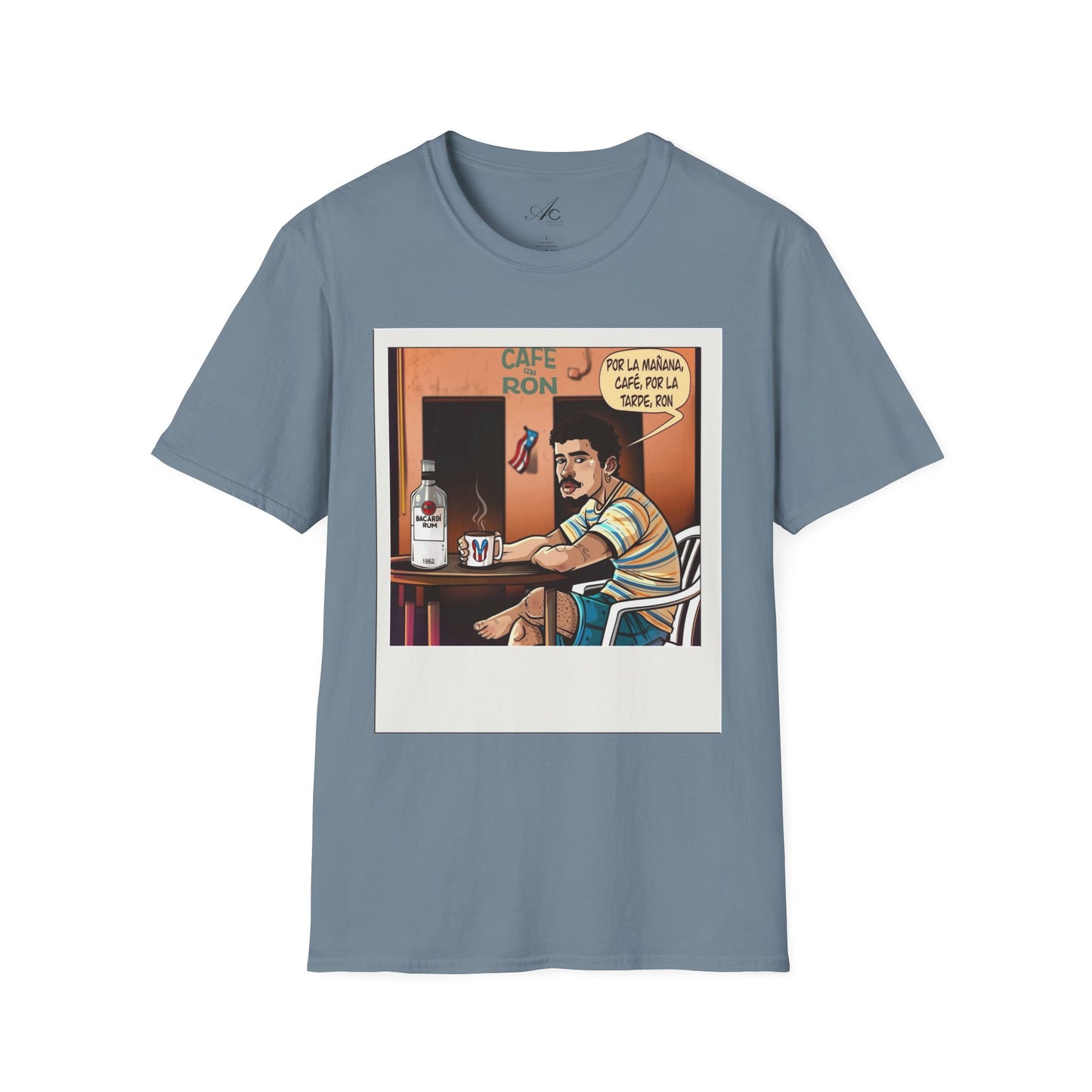 POR LA MANANA CAFE  Coffee Lovers, Casual Wear, Unisex Fashion Proud Puerto Rican Tee  Puerto Rican Heritage Shirt