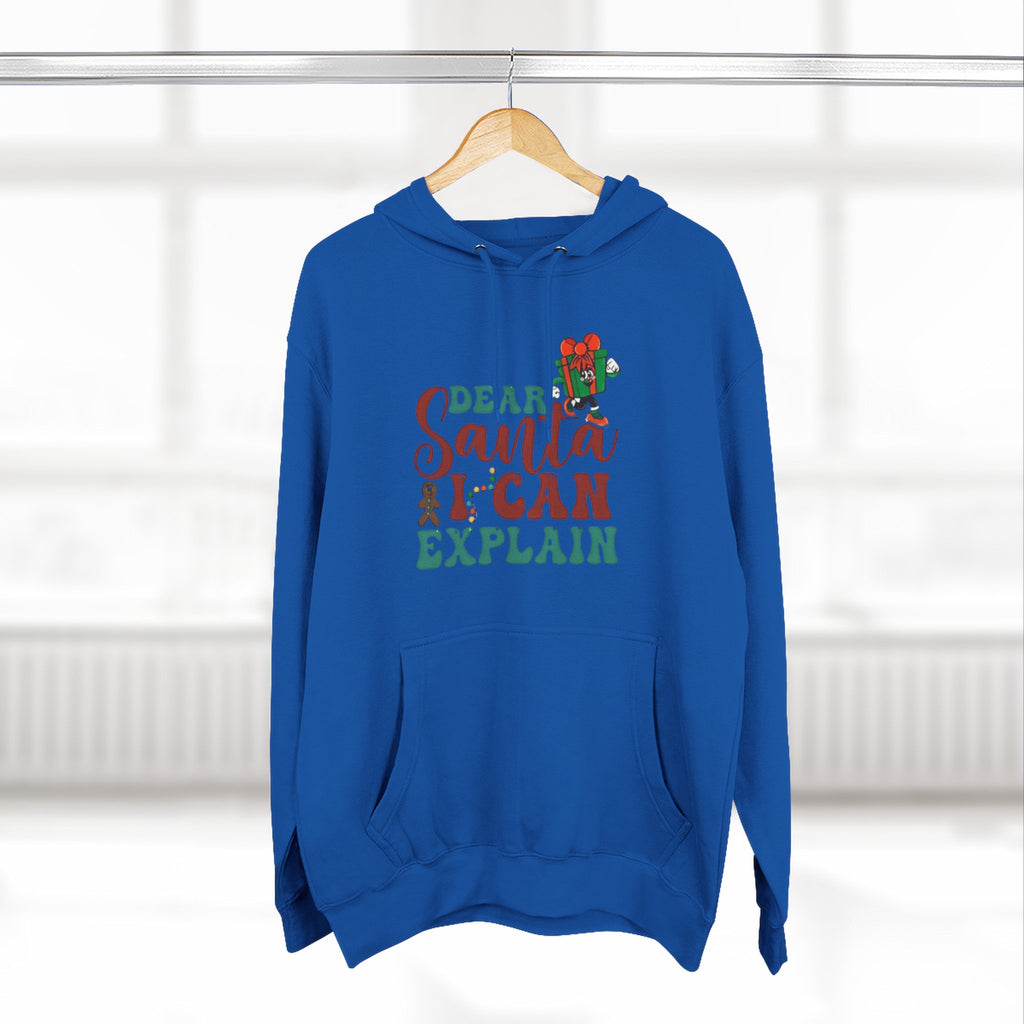 Christmas Hoodie “Dear Santa I Can Explain” Funny Holiday Pullover Christmas T-Shirts and Sweatshirts Collection