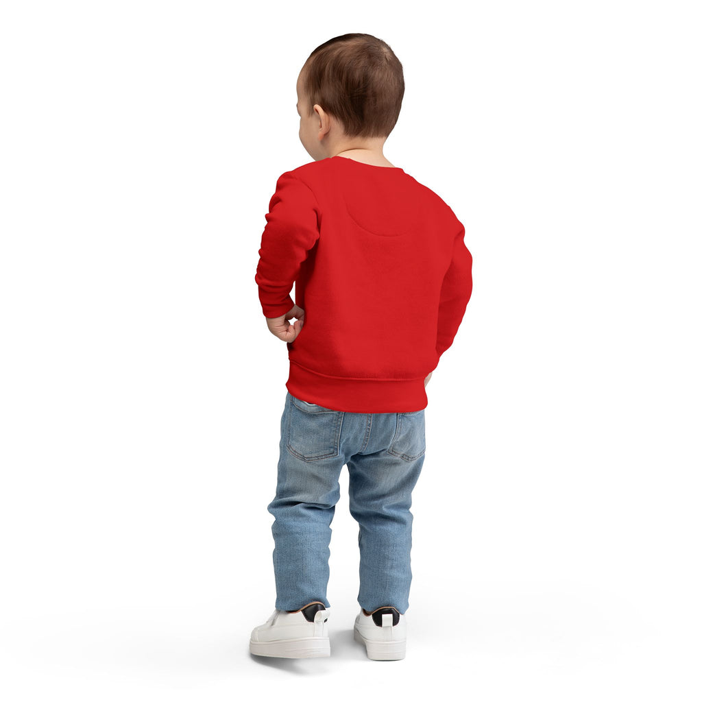 Holiday Plush Bear Toddler Sweatshirt  Festive Lights & Wreath Design