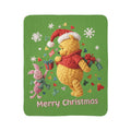 Winnie the Pooh Merry Christmas Fleece Sherpa Blanket Santa’s Little Snuggle Blanket