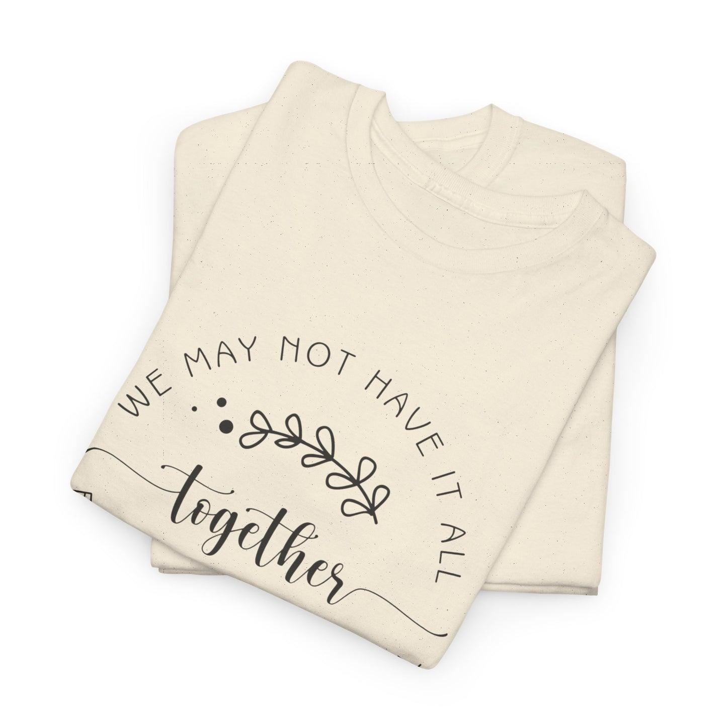 Together Floral Circle Tee  "Together" Inspirational Family Unity Shirt