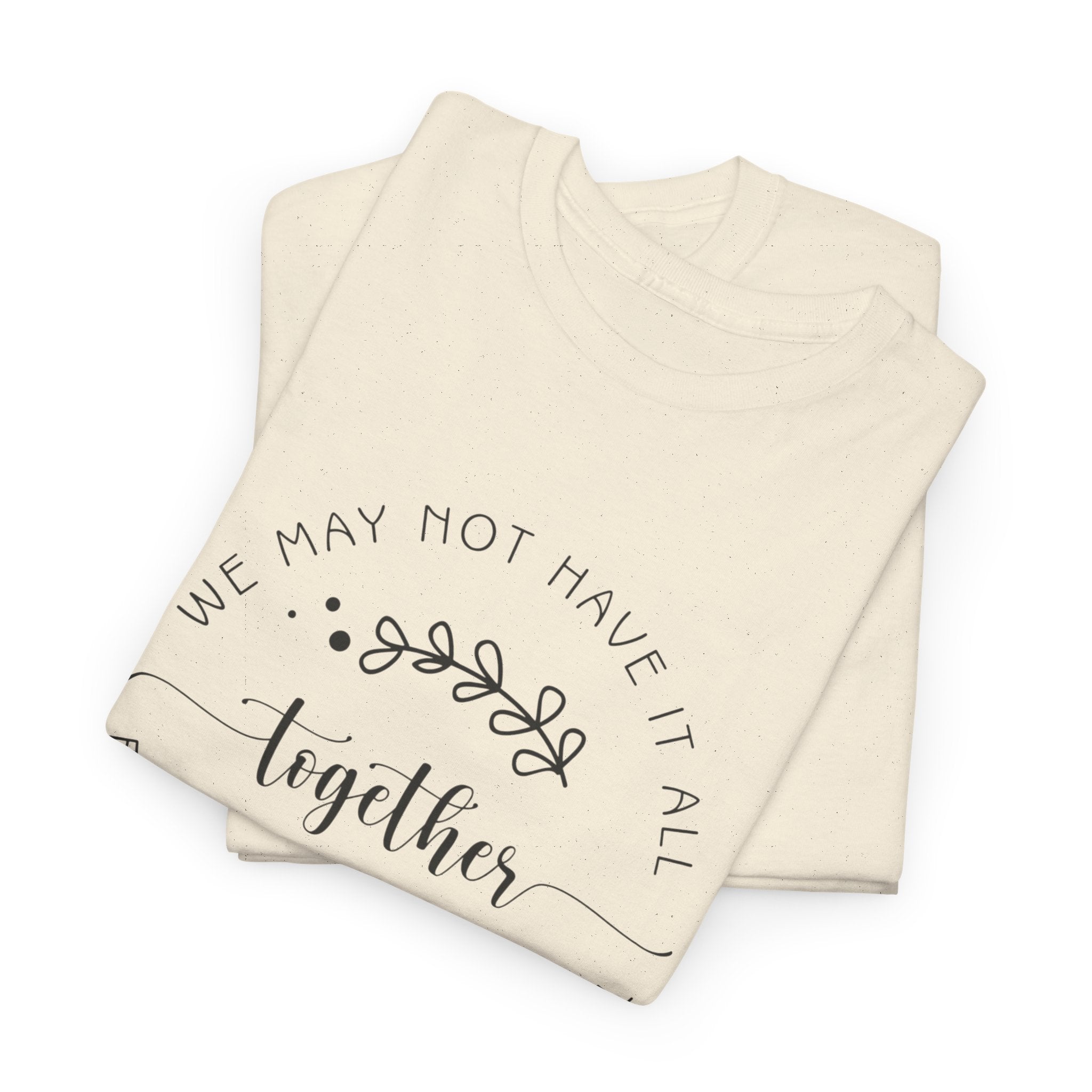 Together Floral Circle Tee  "Together" Inspirational Family Unity Shirt