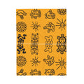 Puerto Rican Christmas patterns & cultural art  Tribal Sun & Totem Pattern Cozy Throw