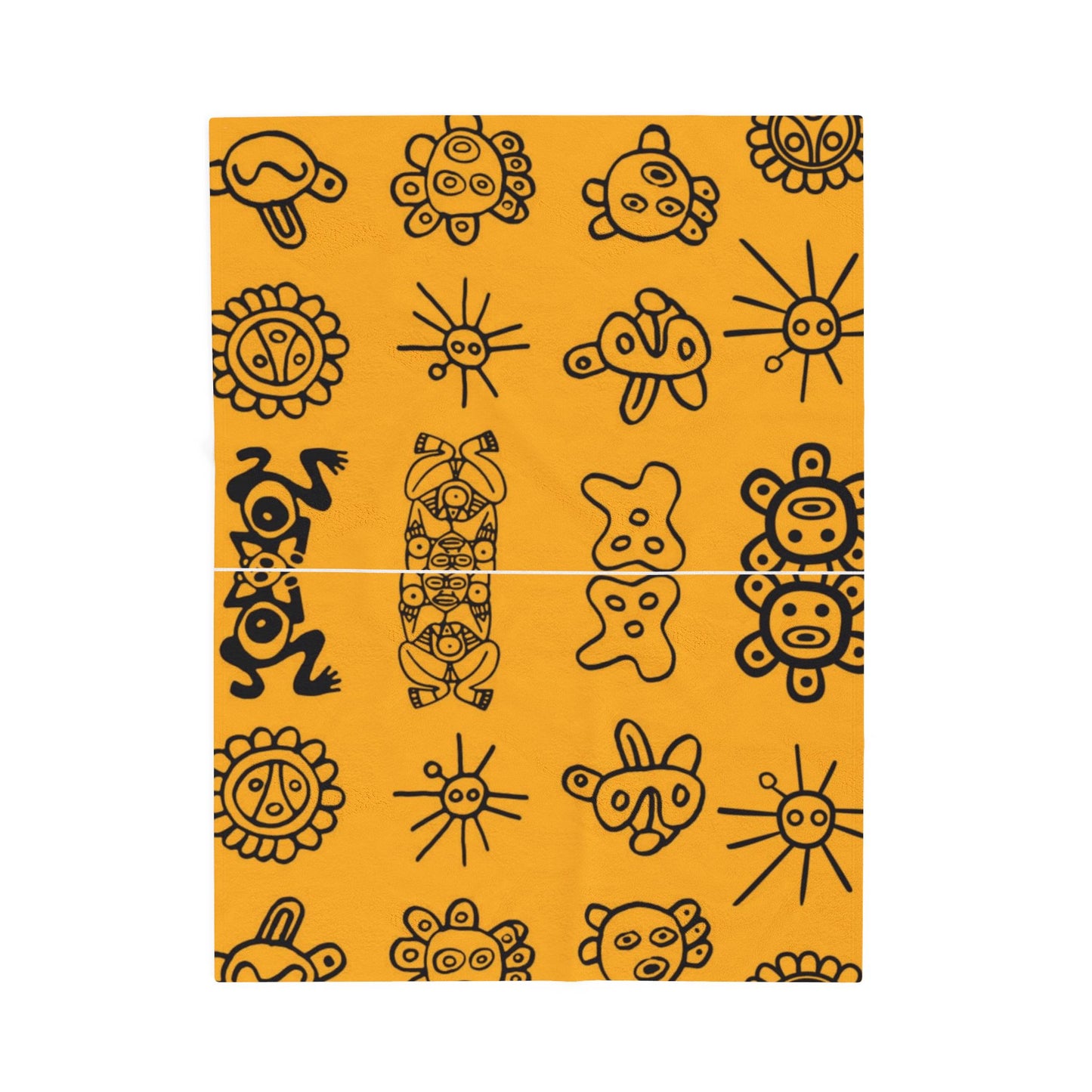 Puerto Rican Christmas patterns & cultural art  Tribal Sun & Totem Pattern Cozy Throw