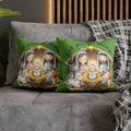 Nativity Pillowcase - "Luz para el Mundo" Feliz Navidad Christmas Throw Cover Puerto Rico Culture Pillow