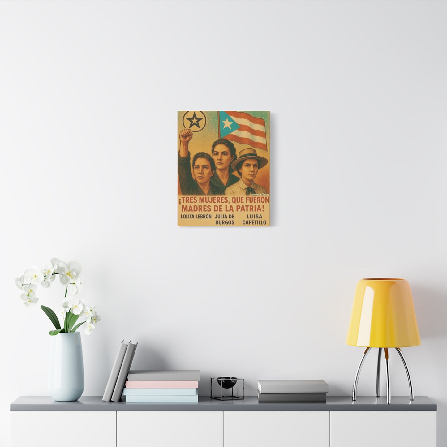 Inspirational Puerto Rican Women Canvas Wall Art, Feminist Gift, Activism Decor, Home Office Wall Art, Puerto Rico Pride