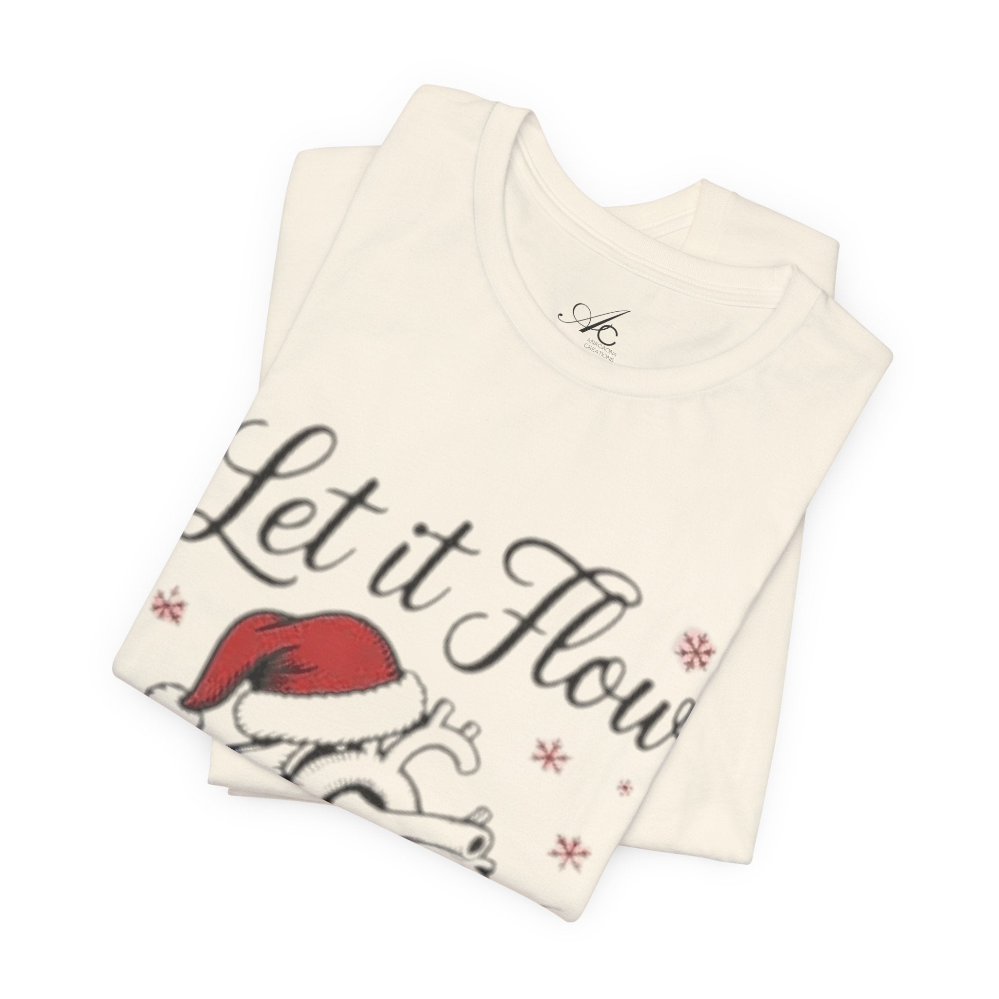 Let It Flow Heart Tee  Christmas Anatomical Heart Shirt