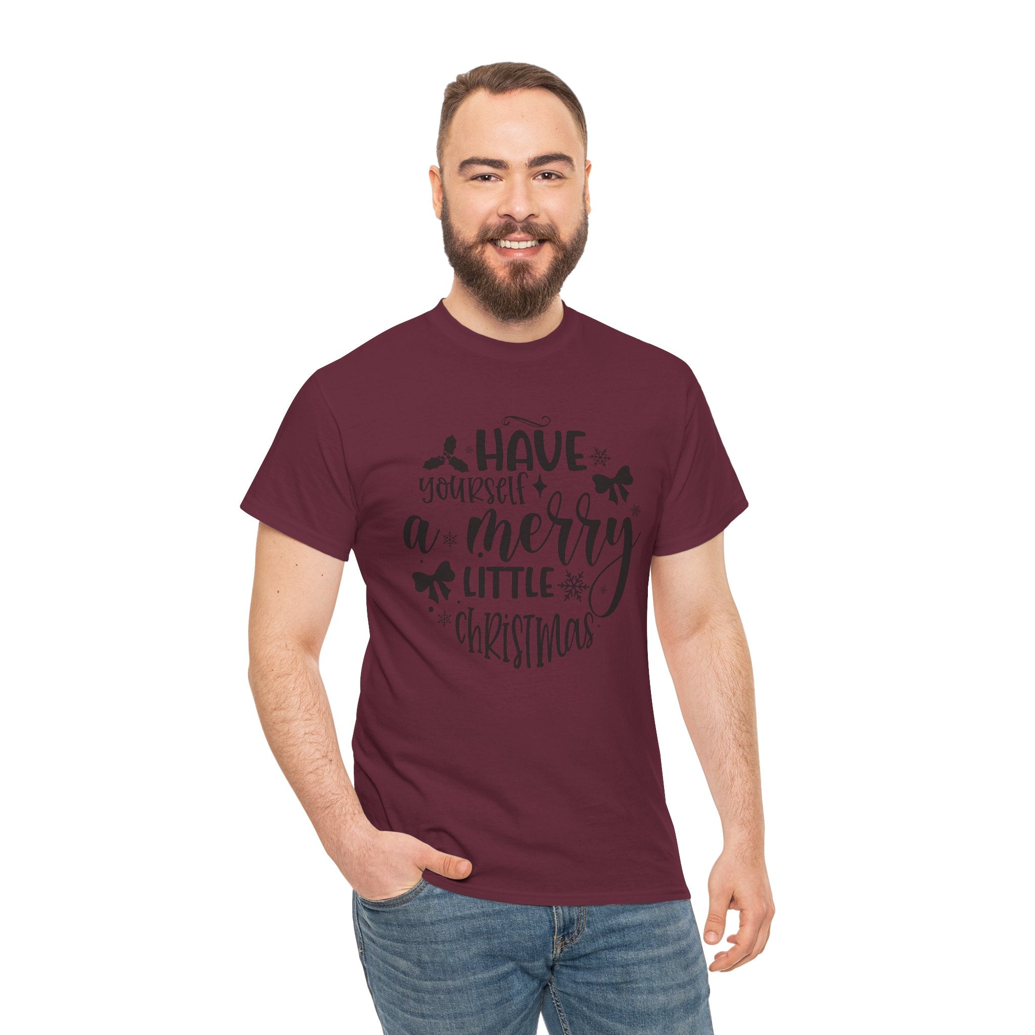 Merry Christmas Cotton Tee Holiday Graphic Tees & Cozy Festive Wear