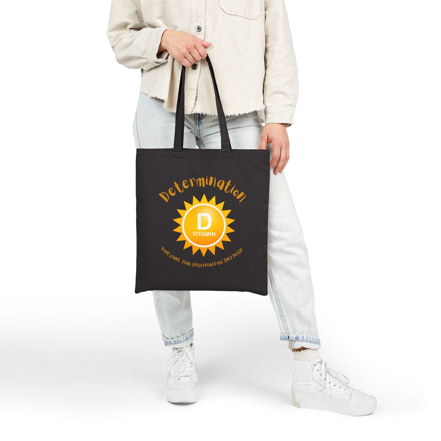 Sunshine Inspired Cotton Canvas Tote Bag - Motivational, Sustainable, Eco-Friendly, Summer Accessory, Gift for Her
