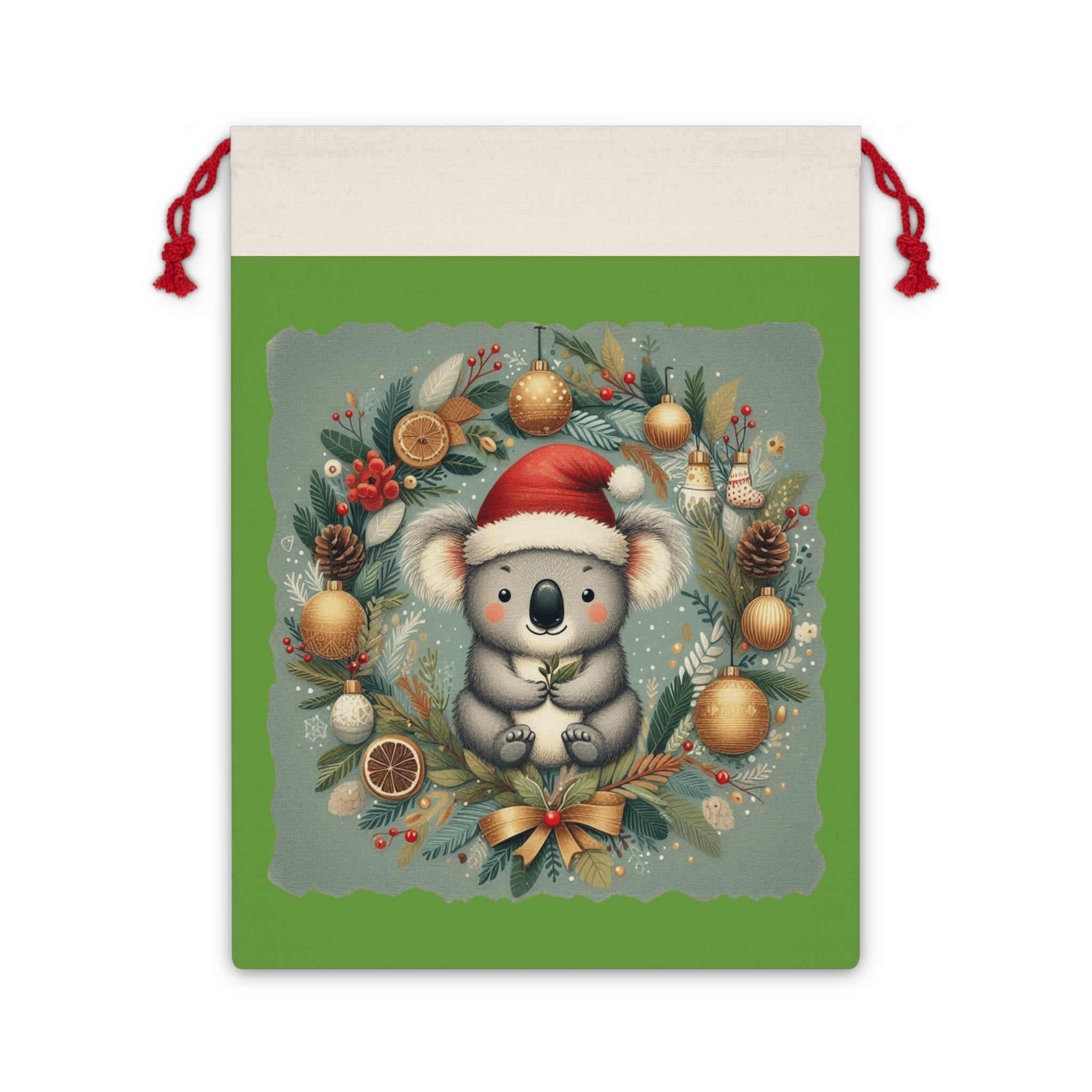 Unique Punk Christmas Stocking Christmas Koala Gift Bag, Holiday Wrapping, Festive Gift Pouch, Eco-Friendly Santa Bag, Unique Present Holder