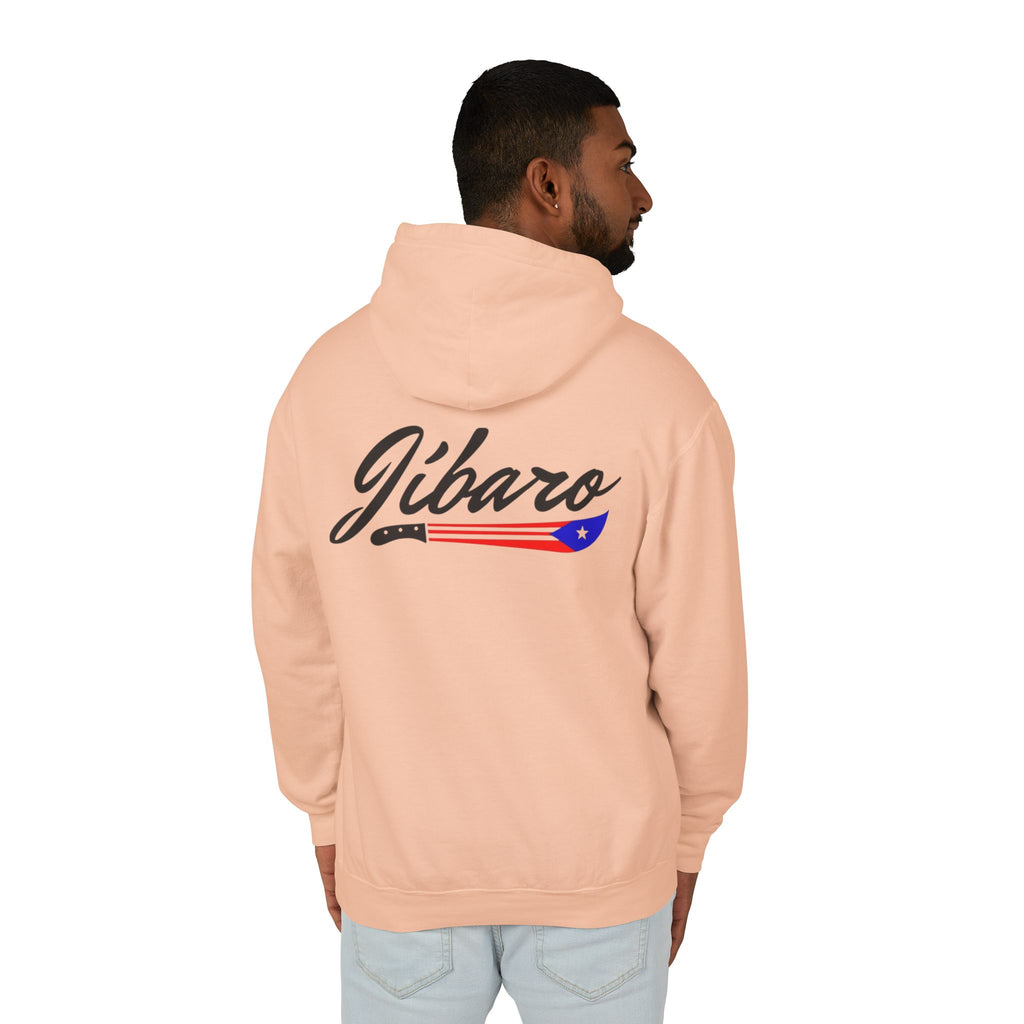 Puerto Rico Heart Flag Hoodie  "Jíbaro" Back Graphic