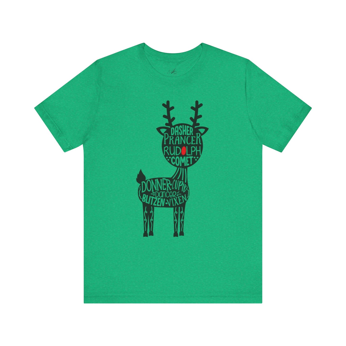 Christmas Reindeer Graphic Tee - Unisex Jersey Short Sleeve Shirt