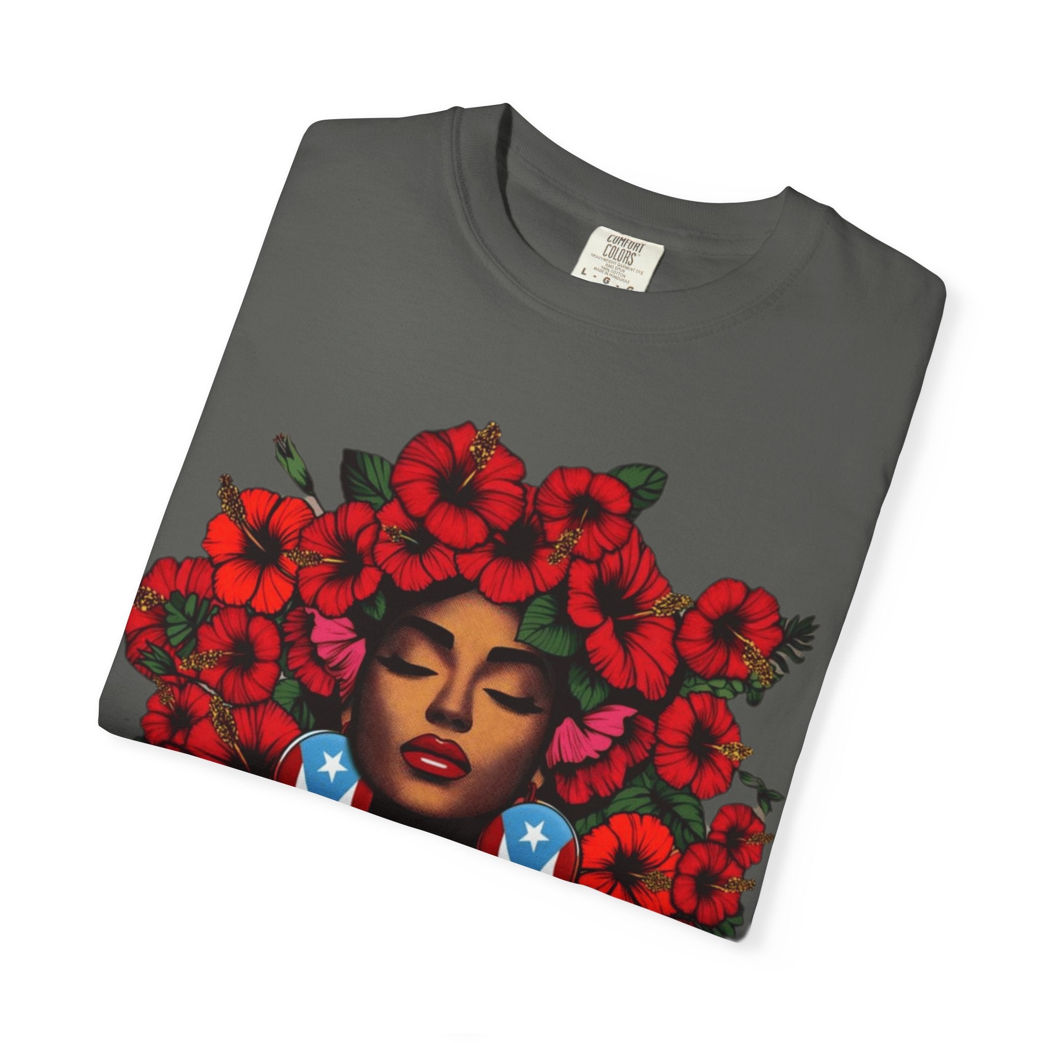 Puerto Rico Navidades T-Shirt — "La Jíbaraza" Floral Puerto Rican Pride Tee