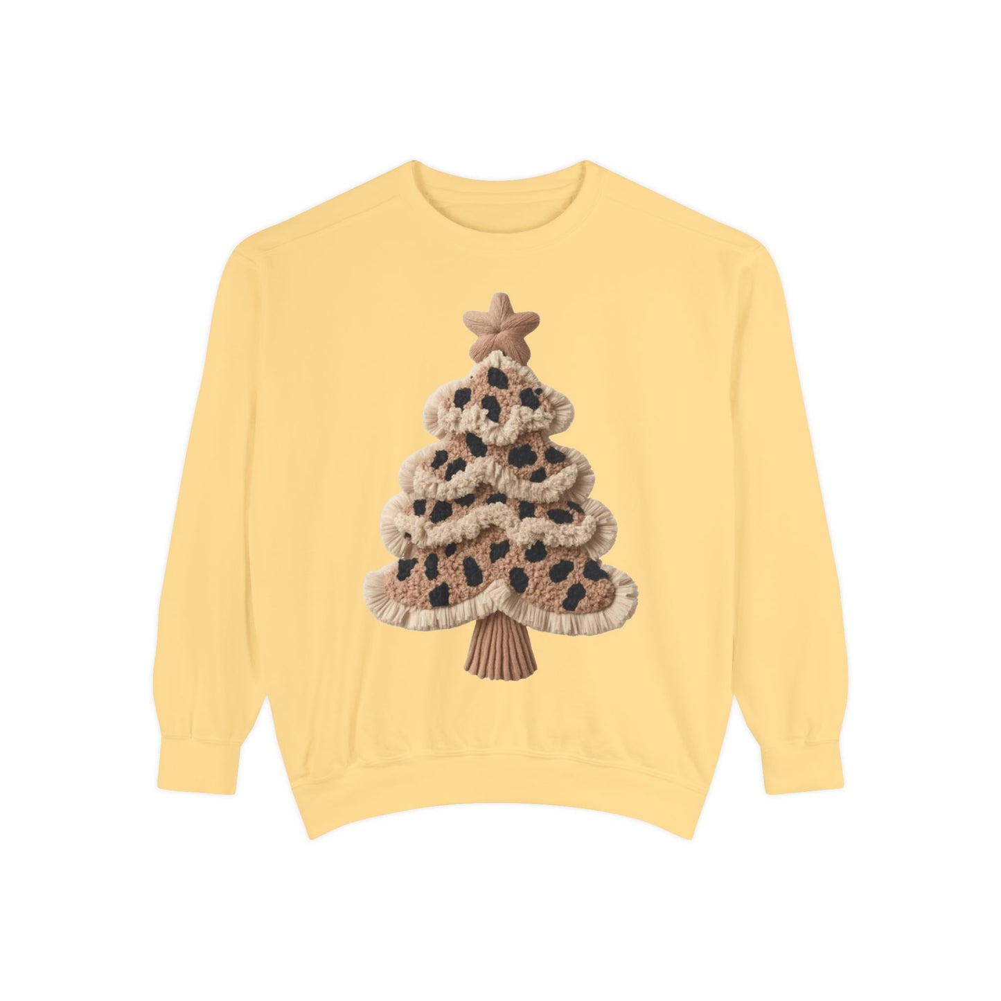 Leopard Knit Christmas Tree Sweatshirt unique festive designs and joyful