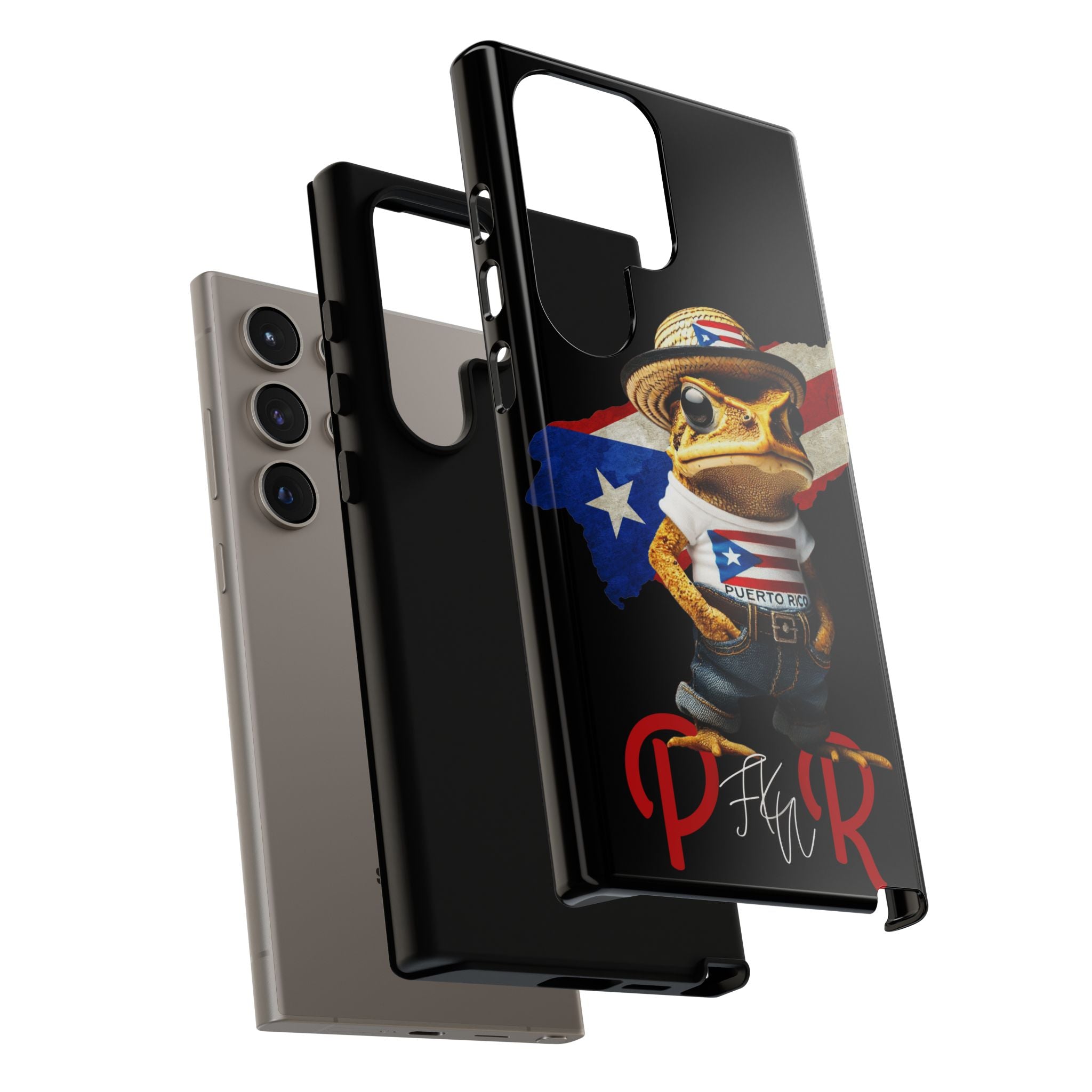 Puerto Rican Frog Tough Phone Case  Puerto Rico Flag Patriotic Protective Case