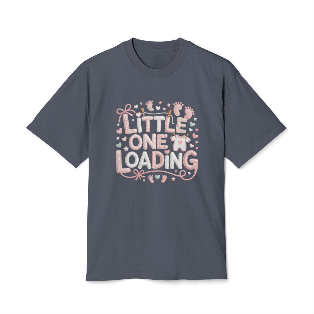 Pregnancy Announcement T‑Shirt  “Little One Loading” Cute Pastel Maternity Tee