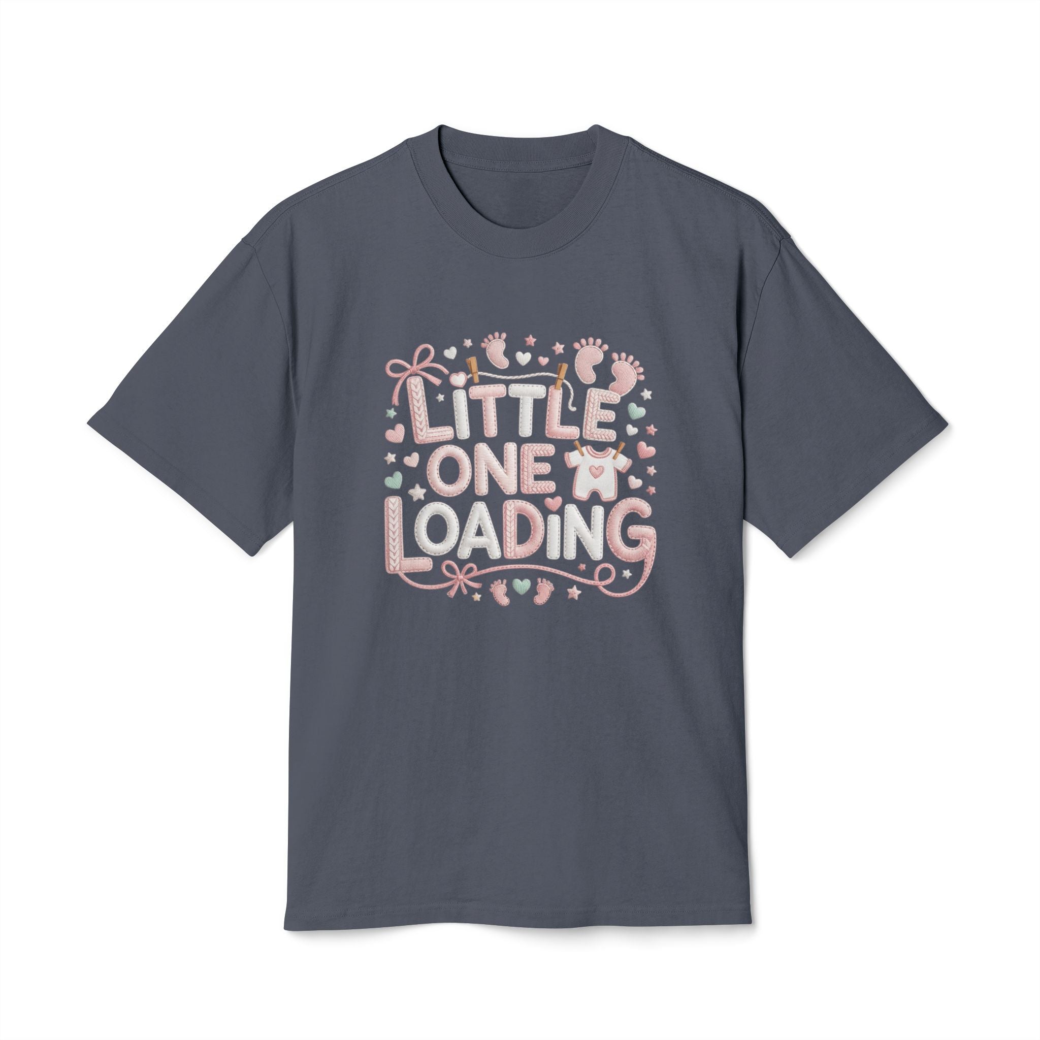 Pregnancy Announcement T‑Shirt  “Little One Loading” Cute Pastel Maternity Tee