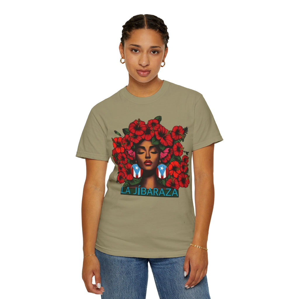 Puerto Rico Navidades T-Shirt — "La Jíbaraza" Floral Puerto Rican Pride Tee
