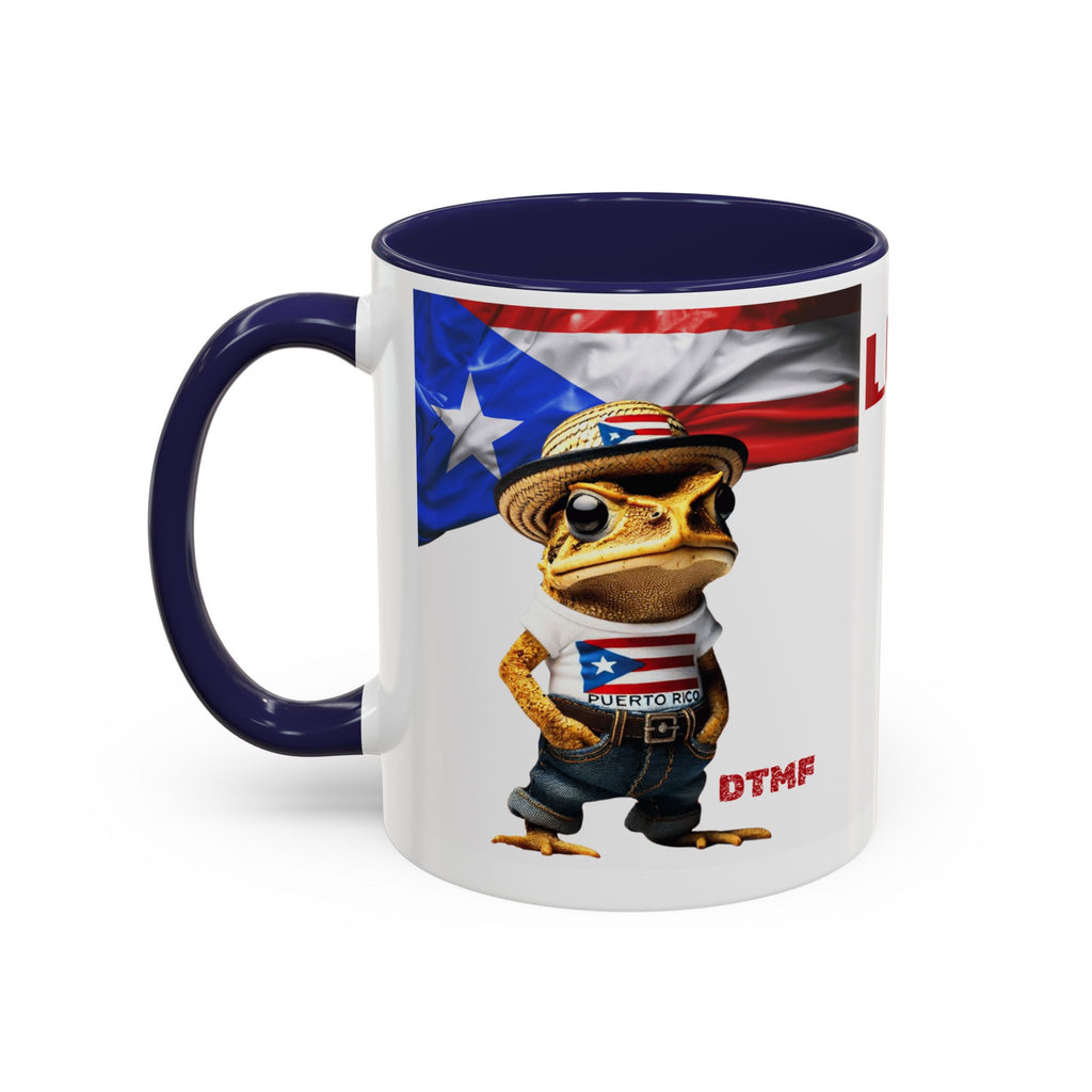 Puerto Rican Frog Character Coffee Mug - Fun Accent Mug for Coffee Lovers