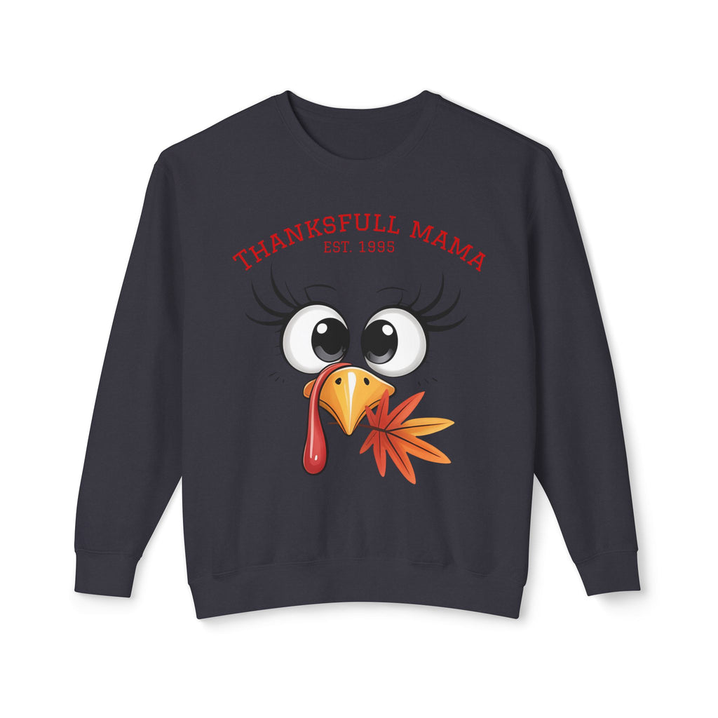 Thanksgiving Mama Sweatshirt  Cute Turkey Face "Thanksgfull Mama" Fall Pullover Fall T-Shirts and Sweatshirts Collection