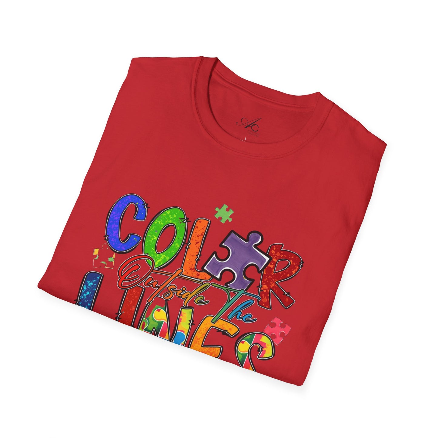 Color Outside the Lines Unisex T-Shirt for Autism Awareness