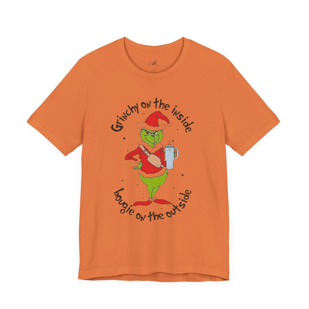 Grinch-Inspired Holiday Tee: 'Grinchy on the Inside, Boogie on the Outside'