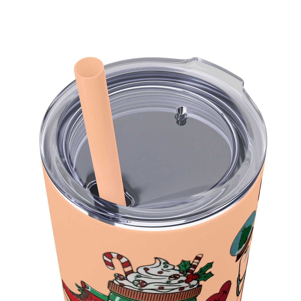 Emergency Department Nurse Christmas Skinny Tumbler - 20oz Holiday Medical Travel Cup with Straw Medical Christmas Mug
