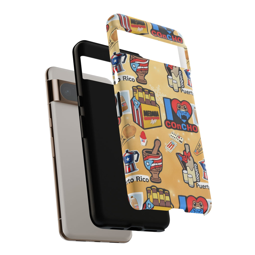 Puerto Rico Sticker Collage Tough Case  ‘I  Concho’ Pattern Phone Case